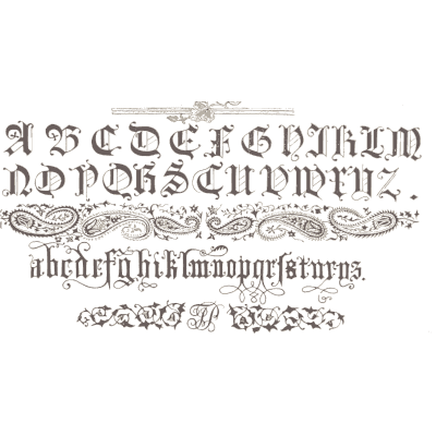 Gothic alphabet with lowercase - The Embroiderer's Book of Design - 1891