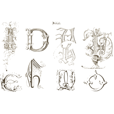 Decorated initials - The Book of Ornamental Alphabets, Ancient and Modern - 1859