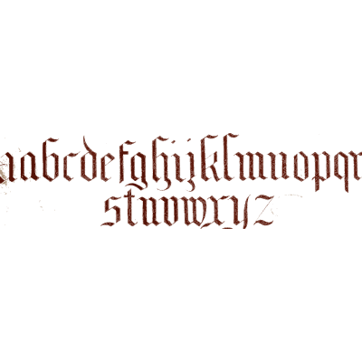 Gothic lowercase alphabet 02 - The Book of Ornamental Alphabets, Ancient and Medieval - 1862
