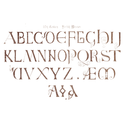 Romanesque capitals - The Book of Ornamental Alphabets, Ancient and Medieval - 1862