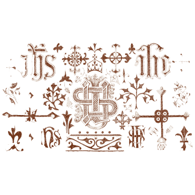 Sacred monograms and crosses 02 - The Book of Ornamental Alphabets, Ancient and Medieval - 1862