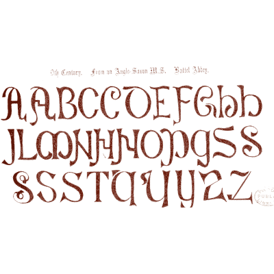 Anglo-Saxon capitals 01 - The Book of Ornamental Alphabets, Ancient and Medieval - 1862