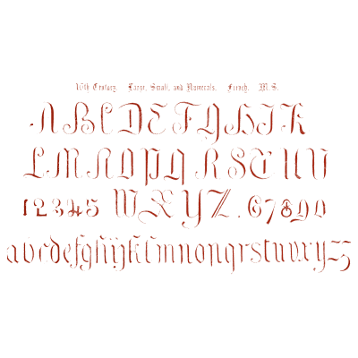 Capitals, numerals and lowercase - The Book of Ornamental Alphabets, Ancient and Medieval - 1862