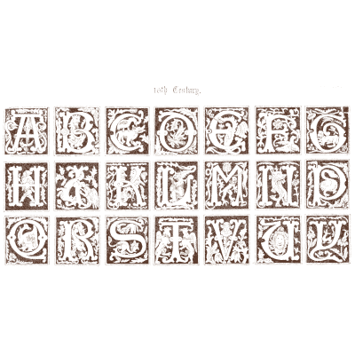 Boxed decorated initials 01 - The Book of Ornamental Alphabets - 1914