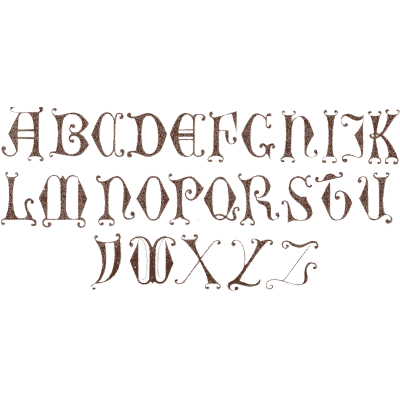 Lombardic capitals 01 - The Book of Ornamental Alphabets - 1914