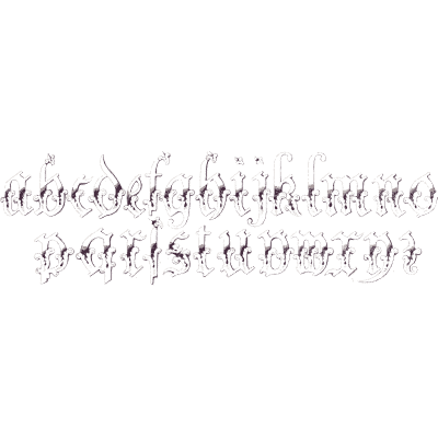 Faint decorated lowercase - The Book of Ornamental Alphabets - 1914