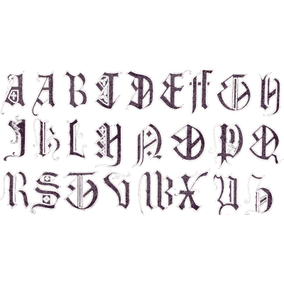 Gothic capitals - The Book of Ornamental Alphabets - 1914