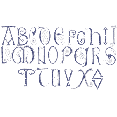 Anglo-Saxon capitals 01 - The Book of Ornamental Alphabets - 1914