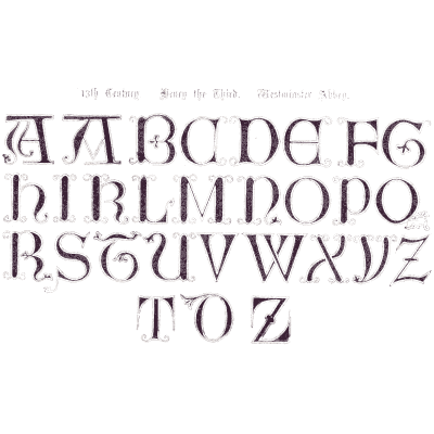 Lombardic capitals 02 - The Book of Ornamental Alphabets - 1914