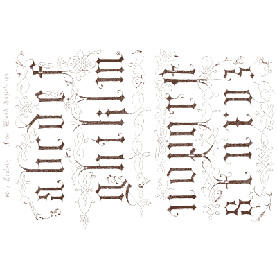 Blackletter lowercase column - The Book of Ornamental Alphabets - 1914