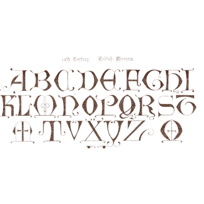 Lombardic capitals 03 - The Book of Ornamental Alphabets - 1914