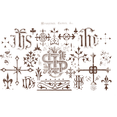 IHS sacred monograms - The Book of Ornamental Alphabets - 1914