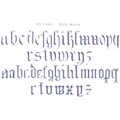 Two gothic lowercase alphabets 02 - The Book of Ornamental Alphabets - 1914