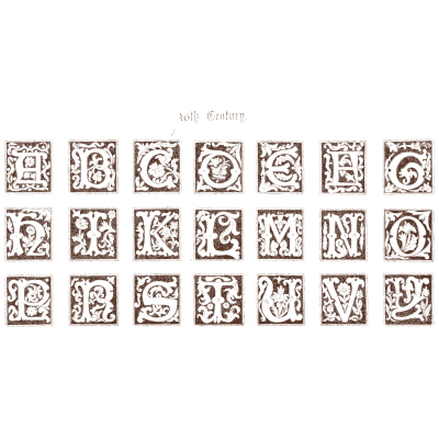 Boxed decorated initials 02 - The Book of Ornamental Alphabets - 1914