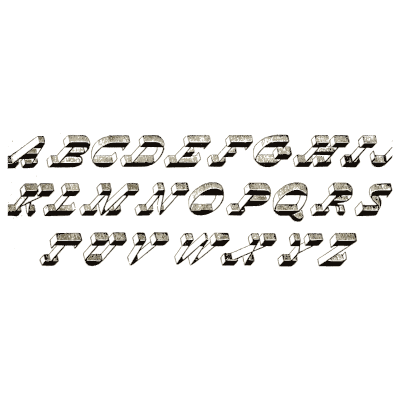Shaded italic capitals 01 - The Signist's Book of Modern Alphabets - 1906