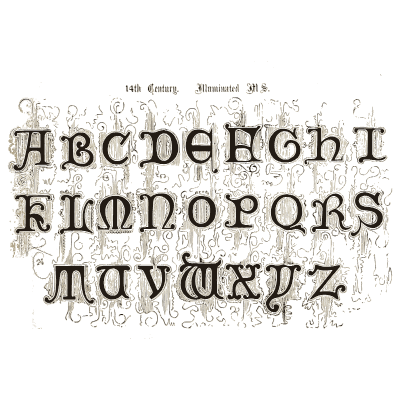 Illuminated manuscript capitals - The Signist's Book of Modern Alphabets - 1906