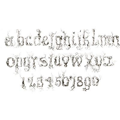 Gothic lowercase with numerals - The Signist's Book of Modern Alphabets - 1906