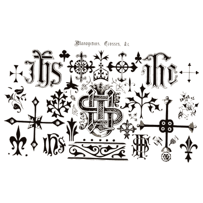IHS sacred monograms - The Signist's Book of Modern Alphabets - 1906