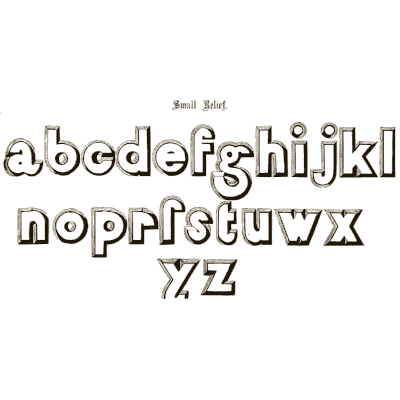 Outline relief lowercase - The Signist's Book of Modern Alphabets - 1906