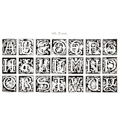 Boxed decorated initials - The Signist's Book of Modern Alphabets - 1906