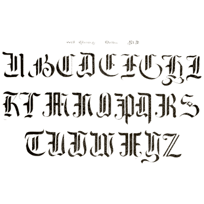 Gothic manuscript capitals 02 - The Signist's Book of Modern Alphabets - 1906