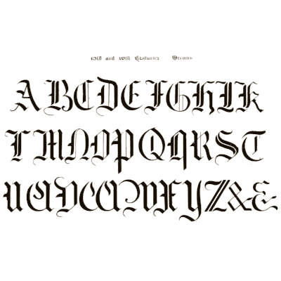 German blackletter capitals - The Signist's Book of Modern Alphabets - 1906