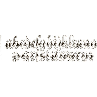 Shaded gothic lowercase 01 - The Signist's Book of Modern Alphabets - 1906