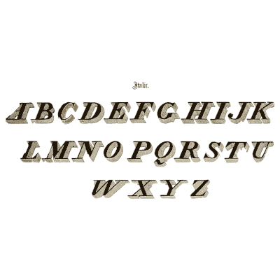 Italic capitals - The Signist's Book of Modern Alphabets - 1906