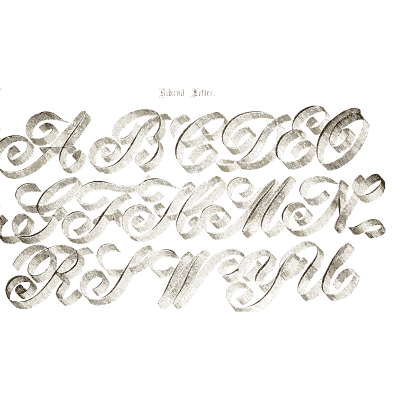 Ribbon script capitals - The Signist's Book of Modern Alphabets - 1906