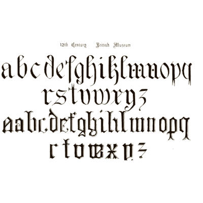 Two gothic lowercase alphabets 02 - The Signist's Book of Modern Alphabets - 1906