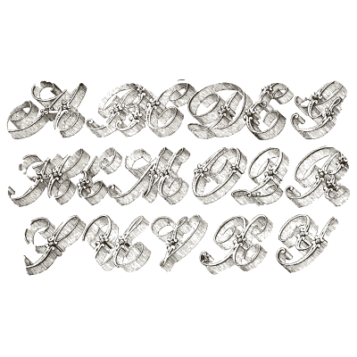 Ornamental ribbon capitals - The Signist's Book of Modern Alphabets - 1906