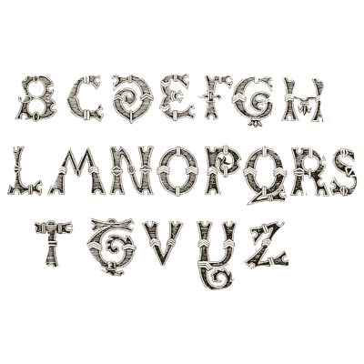 Decorated capitals 01 - The Signist's Book of Modern Alphabets - 1906