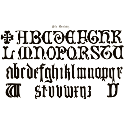 Gothic capitals and lowercase - The Signist's Book of Modern Alphabets - 1906