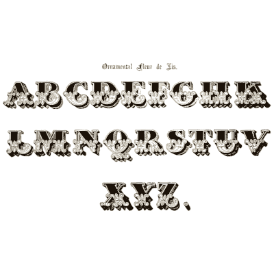 Fleur-de-lis capitals - The Signist's Book of Modern Alphabets - 1906