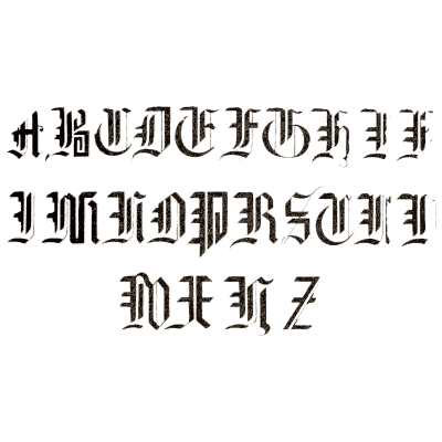 Blackletter capitals alphabet - The Signist's Book of Modern Alphabets - 1906