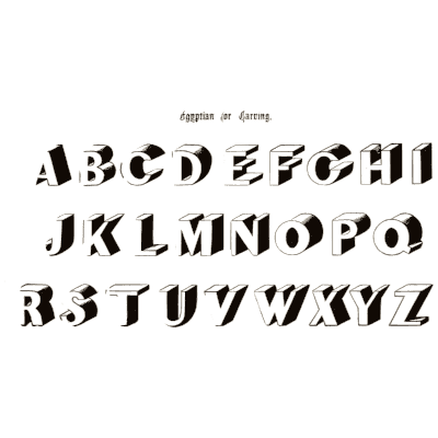 Egyptian capitals for carving - The Signist's Book of Modern Alphabets - 1906