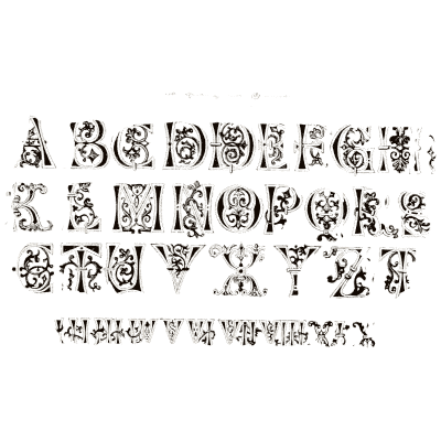 Decorated capitals and small capitals - The Signist's Book of Modern Alphabets - 1906