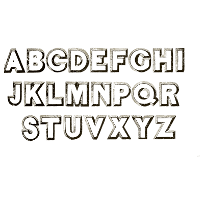 Shaded block capitals alphabet - The Signist's Book of Modern Alphabets - 1906
