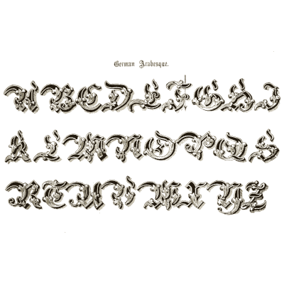 German arabesque capitals 01 - The Signist's Book of Modern Alphabets - 1906