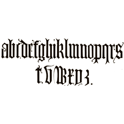 Blackletter lowercase - The Signist's Book of Modern Alphabets - 1906