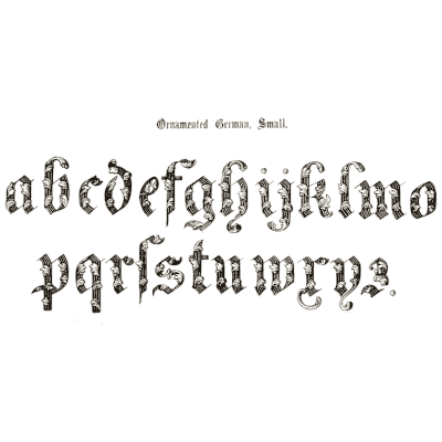 Ornamented german lowercase - The Signist's Book of Modern Alphabets - 1906