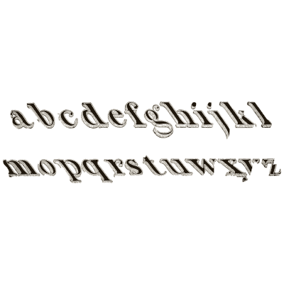 Shaded roman lowercase alphabet - The Signist's Book of Modern Alphabets - 1906