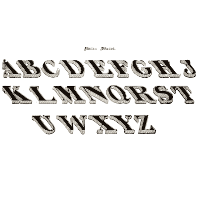 Italian shaded capitals - The Signist's Book of Modern Alphabets - 1906