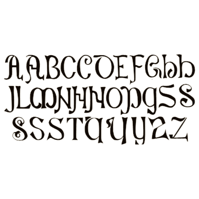 Plain gothic capitals alphabet - The Signist's Book of Modern Alphabets - 1906