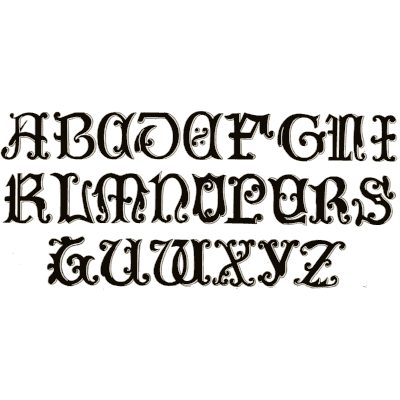 Decorated manuscript capitals - The Signist's Book of Modern Alphabets - 1906