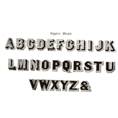 Egyptian shaded capitals - The Signist's Book of Modern Alphabets - 1906