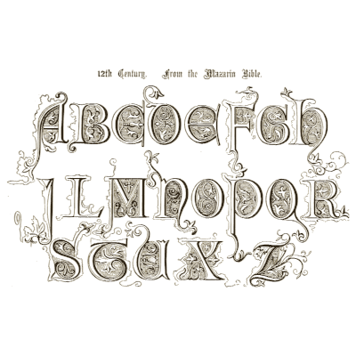 Flourished manuscript capitals - The Signist's Book of Modern Alphabets - 1906