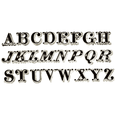 Shaded Clarendon capitals alphabet - The Signist's Book of Modern Alphabets - 1906