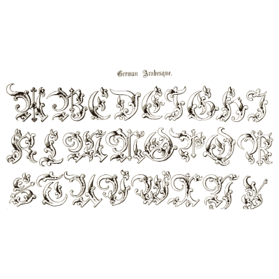 German arabesque capitals 02 - The Signist's Book of Modern Alphabets - 1906