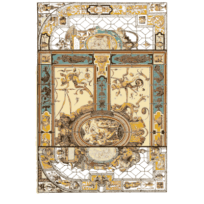Painted wall panel with figure medallion - Der Ornamentenschatz - 1887